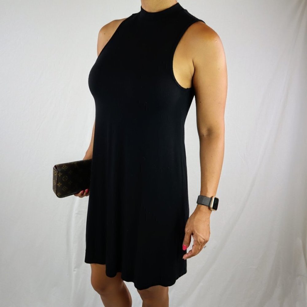 Topshop Black Stretchy Black Shift Dress - Picture 5 of 10